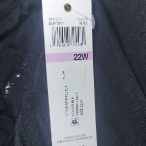 ANNE Cole Twist Front Underwire Bandeaukini Swim Top. NWT $78. Size 22W - Picture 5 of 5